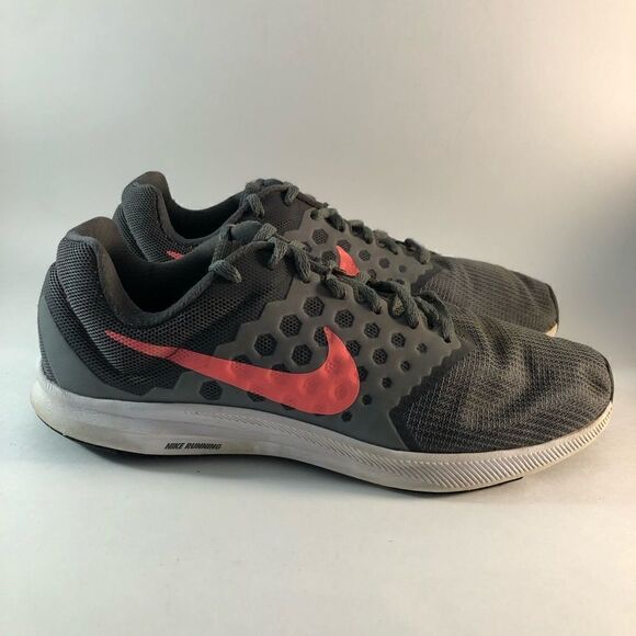 Nike Downshifter 7 womens running shoes lace up sneakers gray white size 10 - Picture 1 of 8